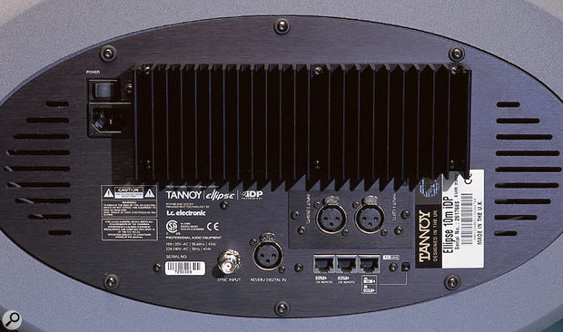 The rear panel of the standard Ellipse 10 IDP carries two channels of analogue and digital input. These audio signals are distributed around the system via the TC Link networking connections.