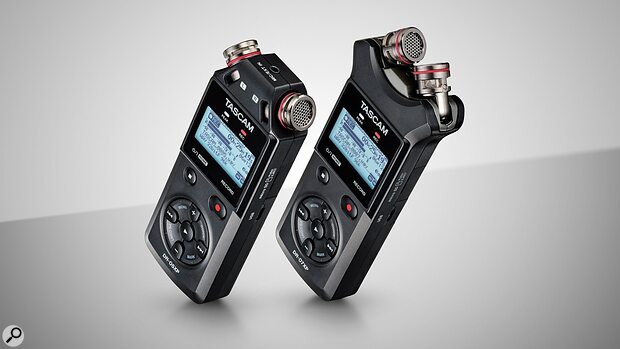 Tascam DR-05XP DR-07XP 32-bit floating point handheld recorders audio interfaces