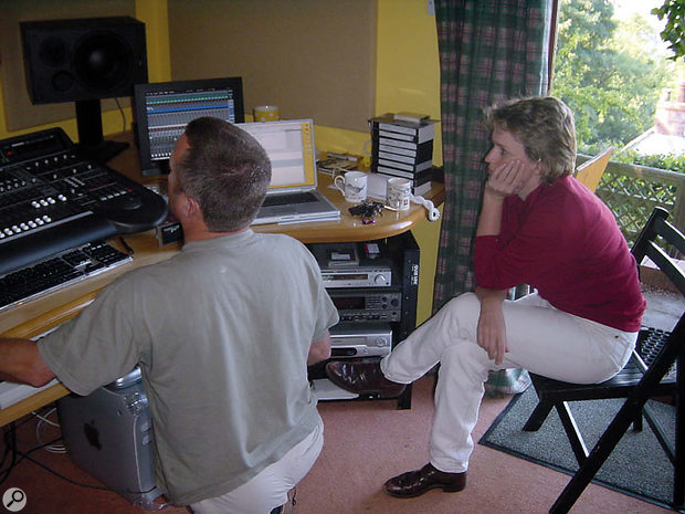 Producer Kath Moore joined David in the studio to provide instant feedback on the direction of the theme.