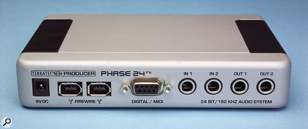 Unlike its larger brother, the Phase 24 FW can be powered from the Firewire buss.