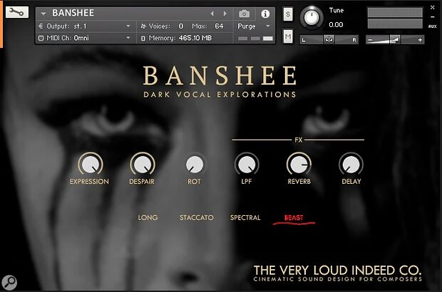 The Very Loud Indeed Co. Banshee Dark Vocal Explorations Kontakt sample library