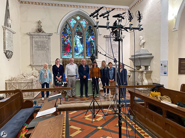 The Teme Valley South Churches Choir (TVSCC), who kindly repeatedly performed ‘If Ye Love Me’ by Thomas Tallis, to help us demonstrate the different stereo mic arrays.