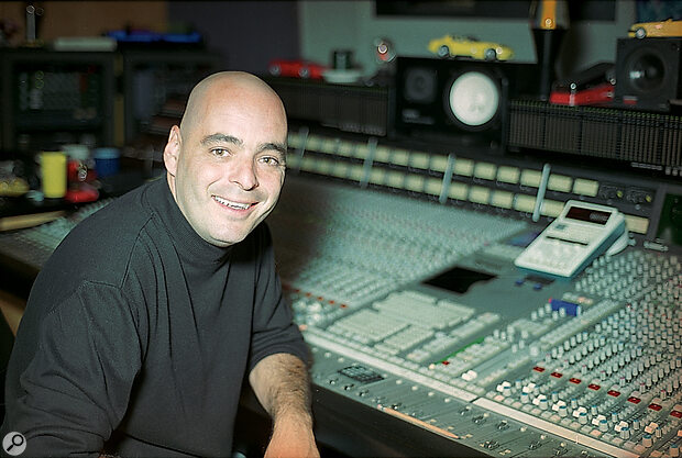 Tom Lord Alge at his SSL mixing console.