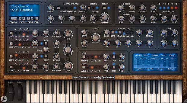 Tone2 Saurus analogue emulation software synthesizer