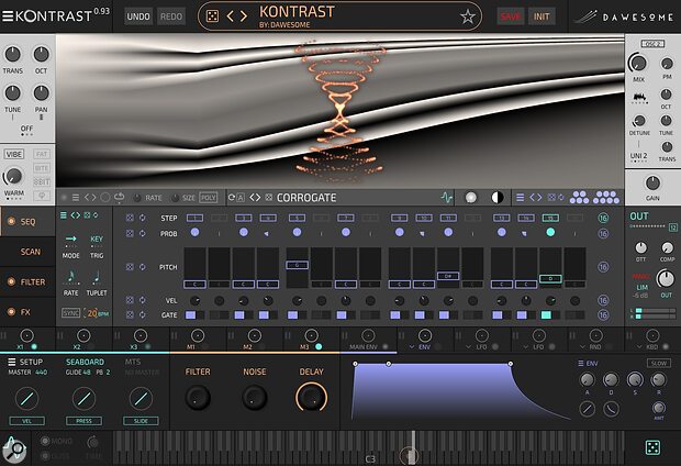Tracktion Kontrast wavetable software synthesizer