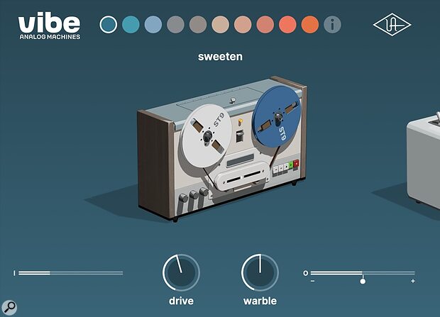 Universal Audio UAD Vibe Analog Machines saturation tube distortion emulation plug-in