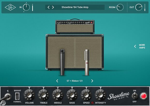 UAD Showtime '64 Tube Amp Fender Showman emulation native plug-in GUI