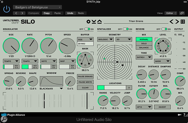 Unfiltered Audio SILO  Granular Reverb Plug-in