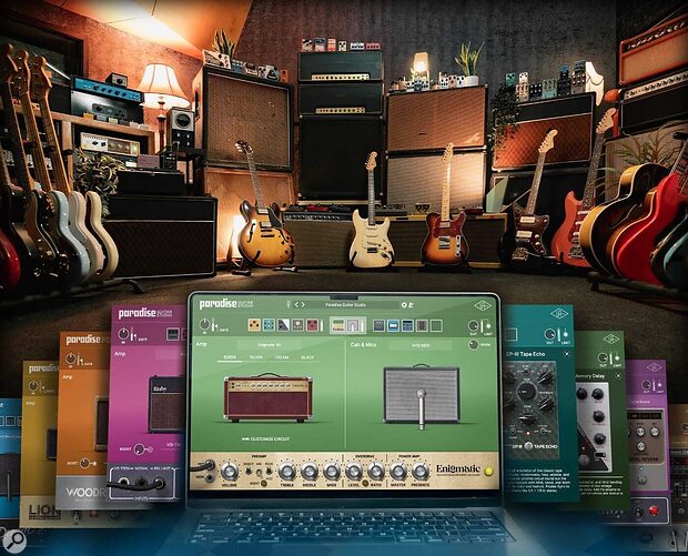 Universal Audio Paradise Guitar Studio UAD guitar amp cabinet effects modelling plug-in