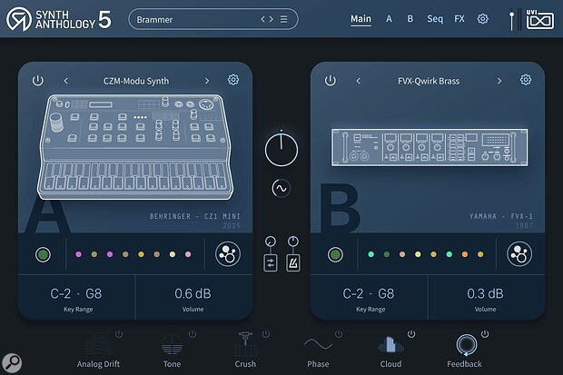 UVI Synth Anthology 5 analogue synthesizer emulation virtual instrument collection