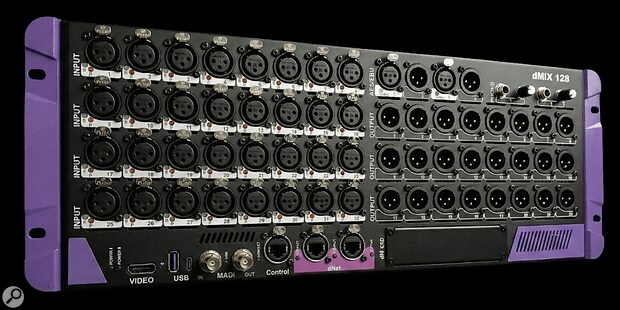 Violet Audio dMix 128 digital routing matrix mixer AES67 Dante MADI