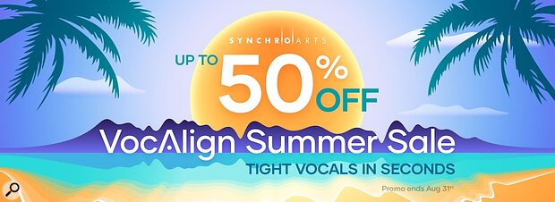 Synchro Arts VocAlign Summer Sale automatic alignment pitch plug-in