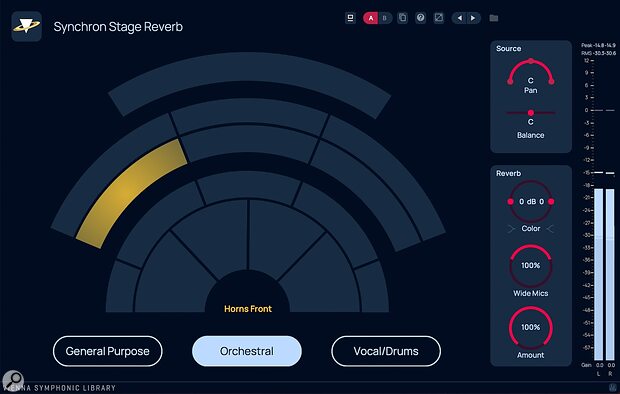 VSL Synchron Stage Reverb orchestral library convolution reverb plug-in