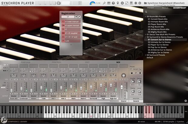 VSL Synchron Harpsichord Blanchet sample library