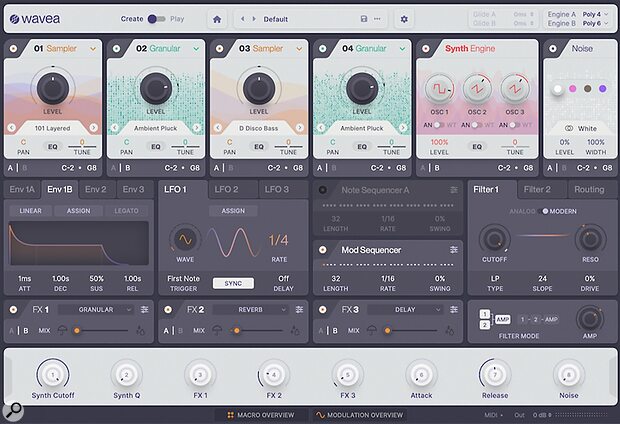 Wavea Flite V2 FM granular wavetable software synthesizer