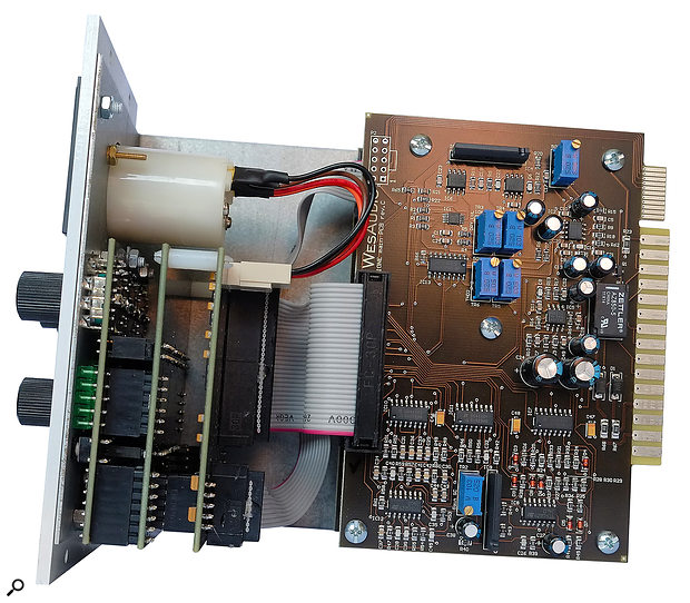 SMDs are used extensively in the design, alongside through-hole THAT Corporation VCA chips in both the audio and side-chain signal paths.