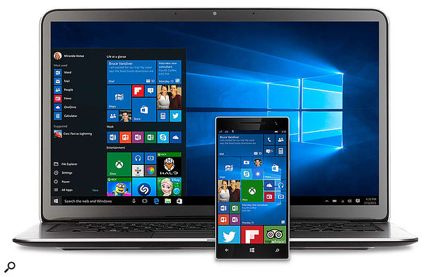 One of the big attractions of Windows 10 is that it’s essentially the same operating system whether it’s running on a phone, a  tablet or a  ‘serious’ computer. Furthermore, the native audio latency is much improved, making it easier in theory to compose on the hoof on a  mobile device and open your project up directly on a more powerful studio machine later.