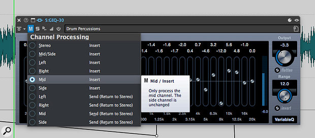 Wavelab now enables channel-specific processing with almost any plug-in, even if it’s not supported natively within that plug-in.