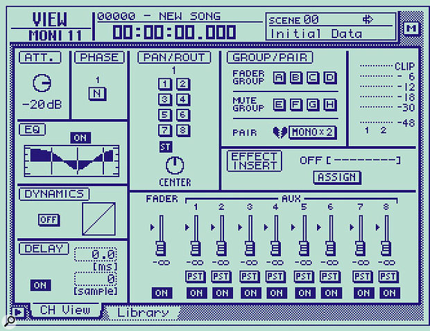 In this example, channel 11's fader is about 20dB too low, so the Att control should be adjusted to its -20dB setting...