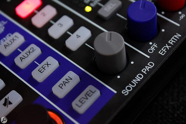 You can record direct to the Sound Pads, or use them to sample the mix bus.
