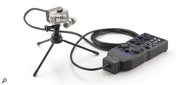 The XYH6 mic with optional stand and cable.