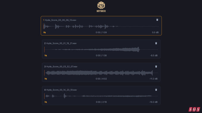 ABmyMix online audio music mix version A/B comparison tool