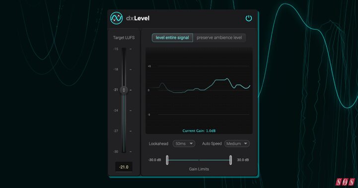 Accentize dxLevel dialogue loudness levelling plug-in