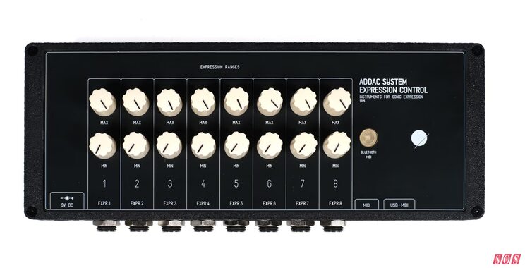 ADDAC System Expression Control physical knobs dials via pedal