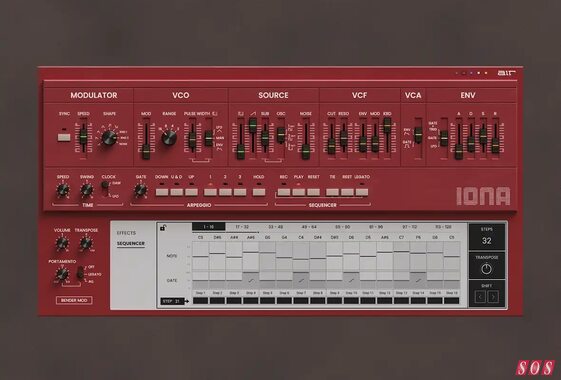 AIR Music Tech Iona Roland SH-101 emulation software synthesizer VST