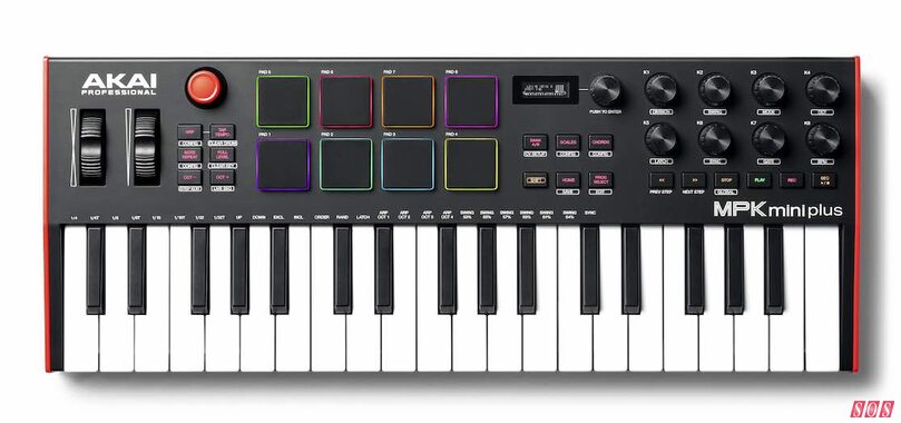 Akai MPK Mini Plus MIDI controller keyboard MPC drum pads