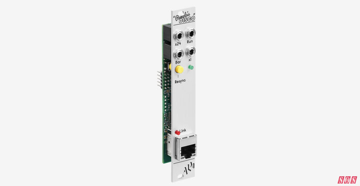ALM Busy Circuits Pamela's Disco sync Eurorack modular synth with PRO DJ LINK network