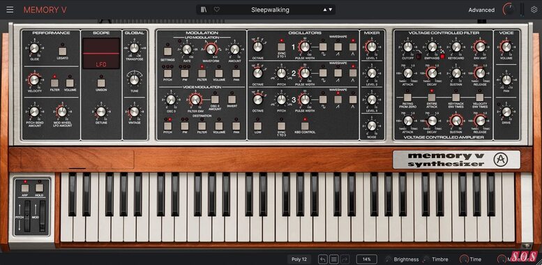 Arturia Memory V Moog Memorymoog analogue synthesizer software emulation