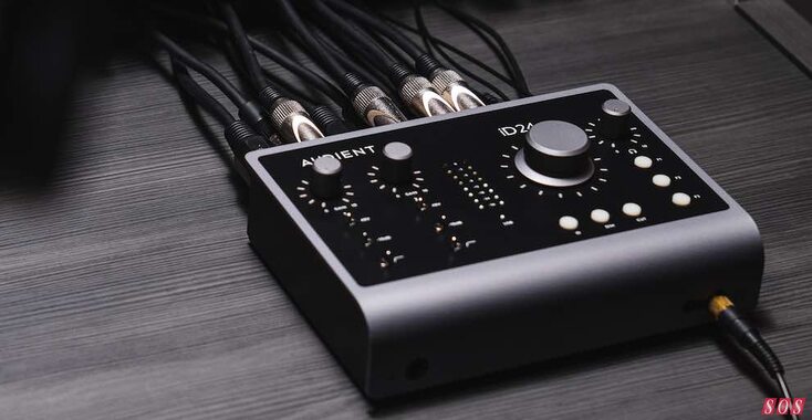 Audient iD24 audio interface console preamps monitor control speaker switching ADAT expandability