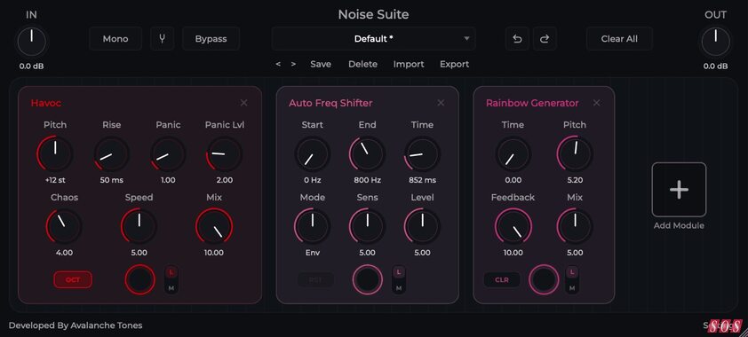 Avalanche Tones Noise Suite djent metal guitar tone distortion sound design plug-in