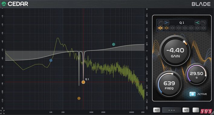 CEDAR Audio Blade spectrum analyser corrective EQ plug-in