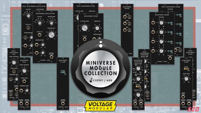 Cherry Audio Miniverse Module Collection voltage modular minimoog emulation expansion plug-in