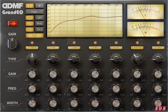 DDMF GrandEQ minimum linear phase equaliser plug-in
