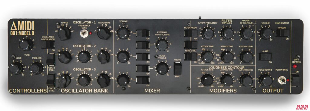 Delta-MIDI 001 model D minimoog VST virtual instrument hardware midi controller 