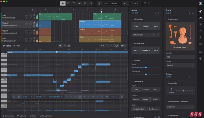 Dreamtonics Instrument X physical modelling orchestral strings woodwinds brass virtual instrument