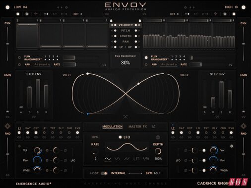 Emergence Audio Envoy analogue synth percussion virtual instrument sample library