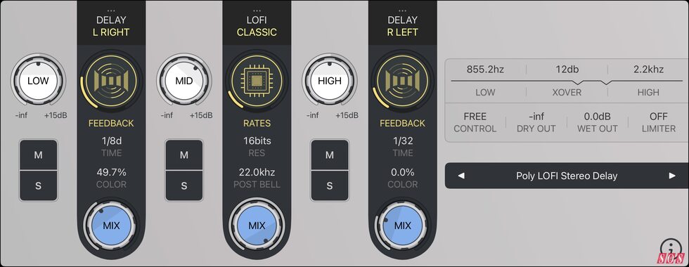 FAC Bandit 2 multiband multi-effects AUv3 plug-in processor iOS iPadOS macOS