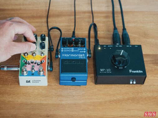Franklin Audio MP-10 microphone through guitar pedals amp