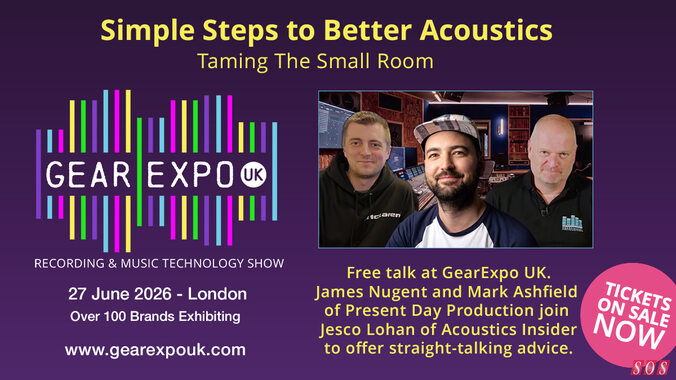 GearExpo UK Acoustics Talk small studio room treatment