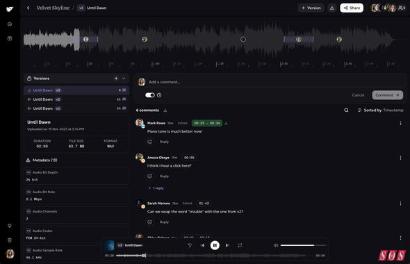 Hummify share audio file mix versions remote collaboration client feedback