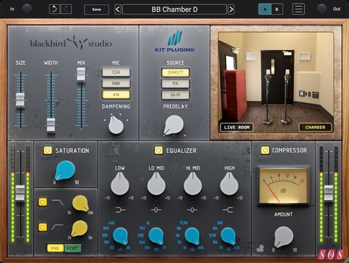 KIT Plugins BB Chamber D Blackbird Studios reverb chamber emulation plug-in