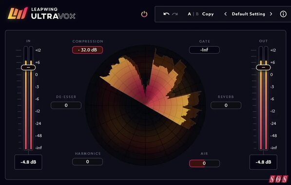Leapwing Audio UltraVox 2 all-in-one vocal processing plug-in compressor de-esser saturation reverb