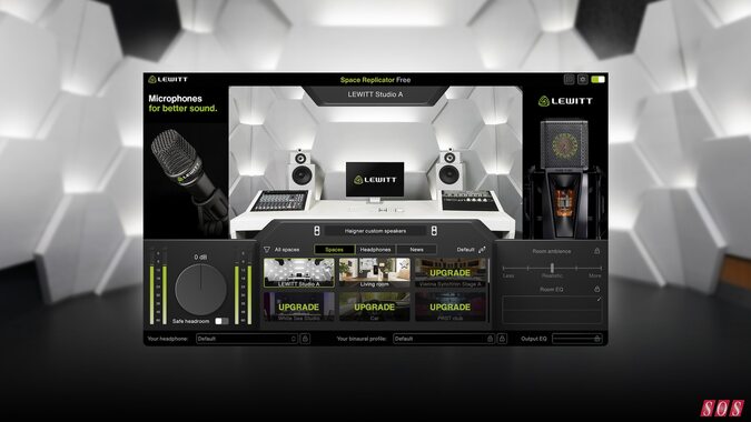 Lewitt Space Replicator Free virtual room speaker mixing environment