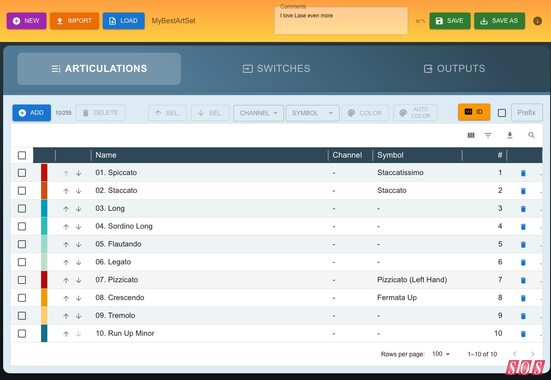 Loic Desjardins LASE Logic Pro Articulation Set Editor software