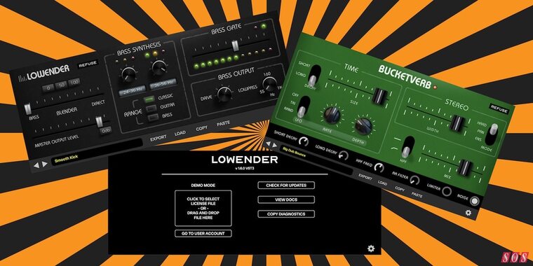 reFuse Software Bucketverb Lowender subharmonic synthesizer reverb plug-ins