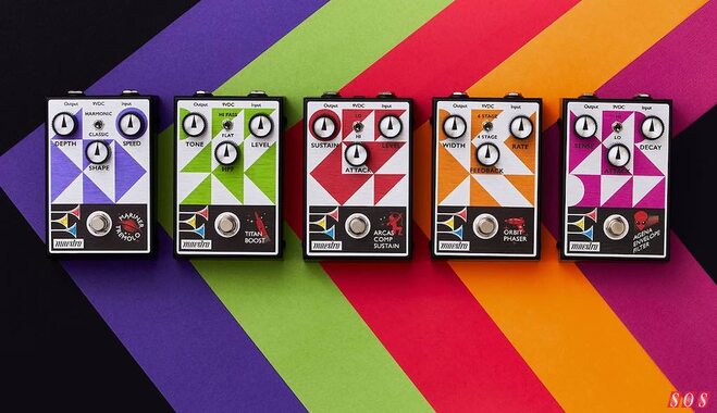 Maestro Original Collection guitar effects pedals boost compressor tremolo envelope filter phaser